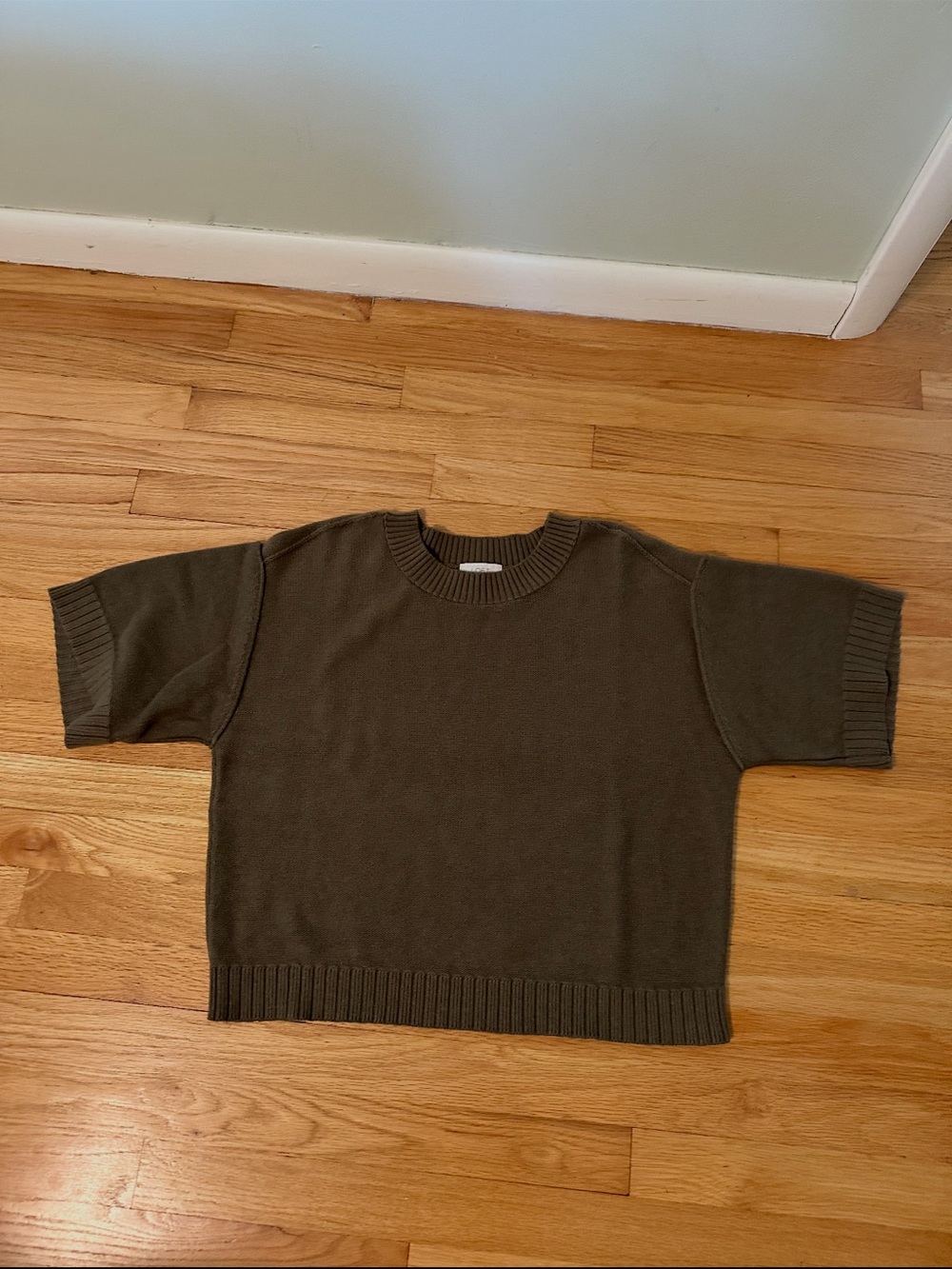 Short-Sleeve Crewneck Sweater